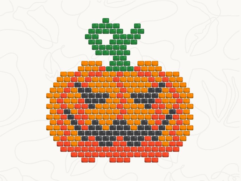 Jack-O’-Lantern beading pattern thumbnail