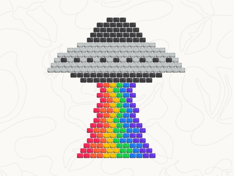 UFO Rainbow beading pattern thumbnail